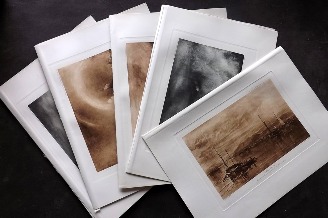 After J. M. W. Turner 1900 Lot of 8 Folio Maritime Prints. Boats, Ships: Folio Photogravures Published 1900, London for "Turner & Ruskin?" Edited by Frederick Wedmore. Paper Size: 15 x 10.5 inch (38 x 27cm) Good Condition