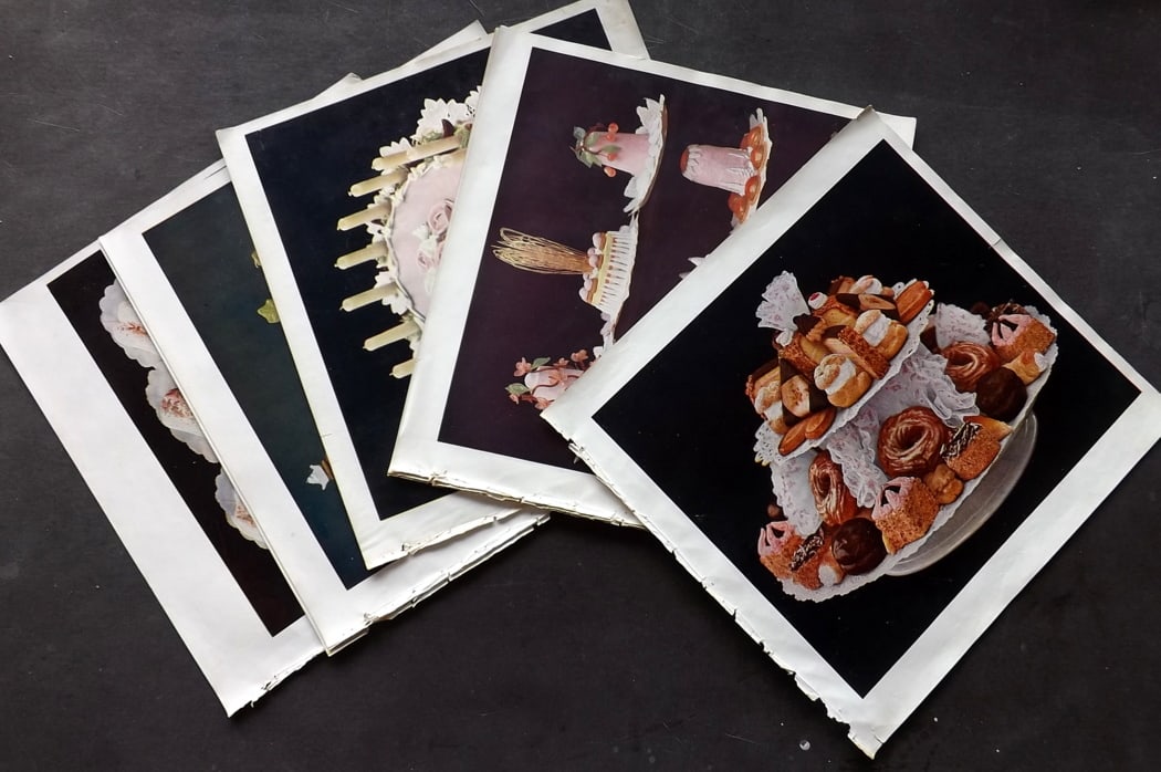 Weber, Johannes 1923 Lot of 10 Antique Food Prints Cakes etc (1 of 4)