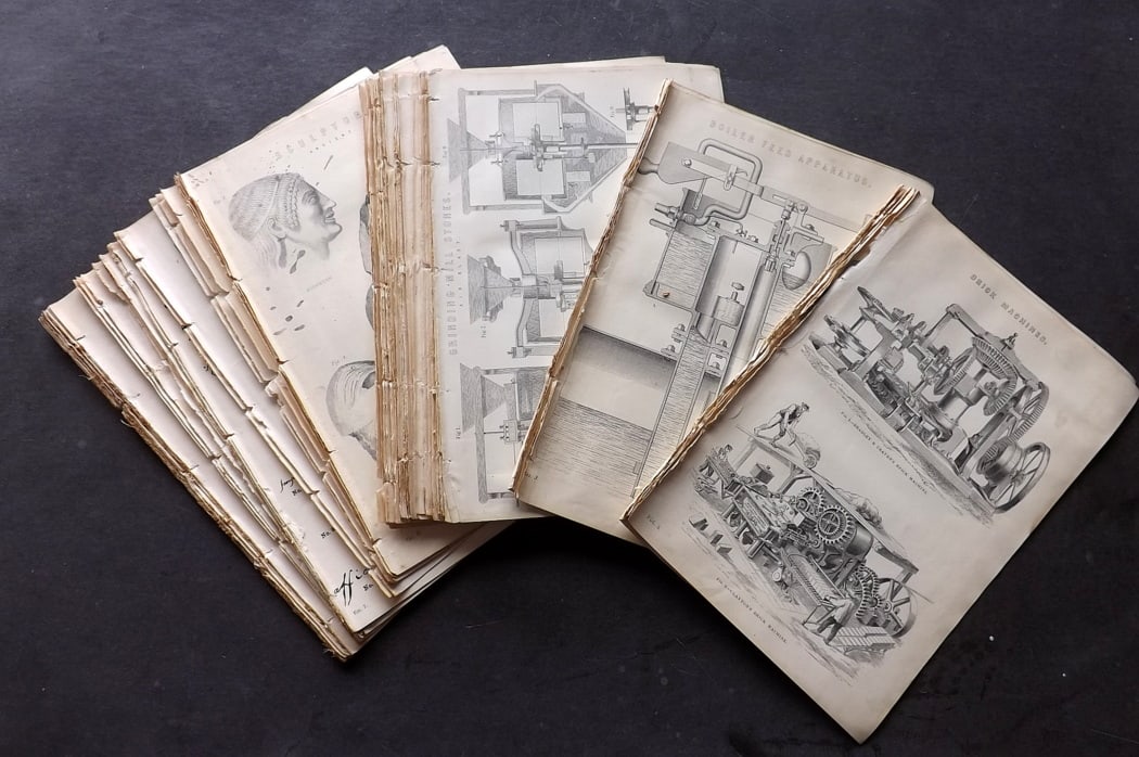 National Encyclopedia C1880 Lot of 80 Science & Tech: Antique Woodblock/Engraving Published C1875-1901 by William Mackenzie, London for "The National Encyclopedia: A dictionary of Universal Knowledge" Paper Size: 9.5 x 6.5 inch (24 x 16.5cm) Good Conditi