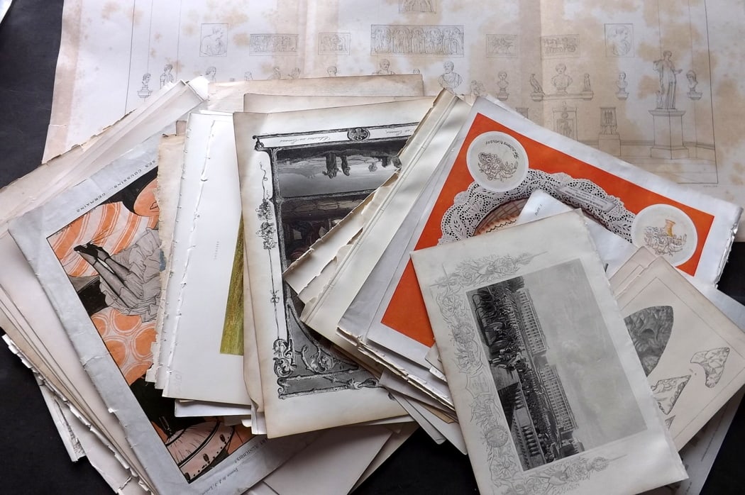 Mixed Prints & Maps 18th-19th Cent. Lot of 105 Engravings and Lithos (1 of 12)