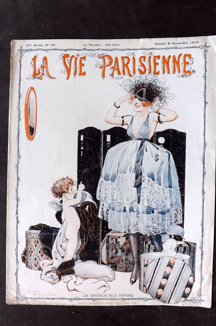 La Vie Parisienne 1919 Art Deco Print. Le Retour aux Panier by Rene Vincent (1 of 1)