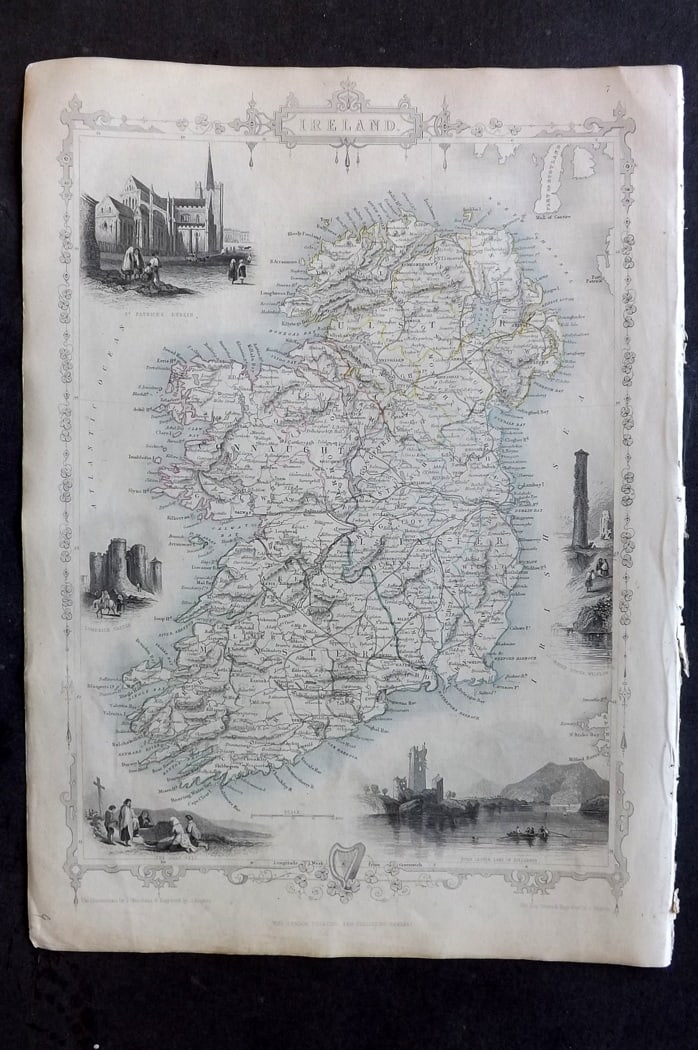 Tallis, John (Pub) 1851 Antique Map. Ireland (1 of 2)