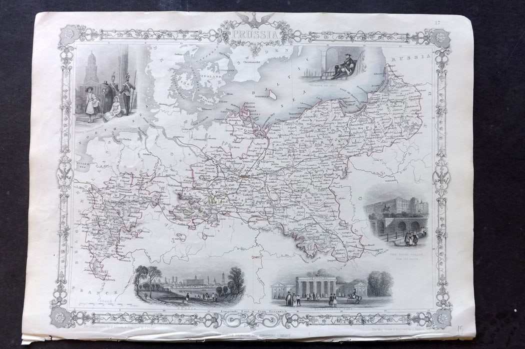 Tallis, John (Pub) 1851 Antique Map. Prussia (1 of 2)