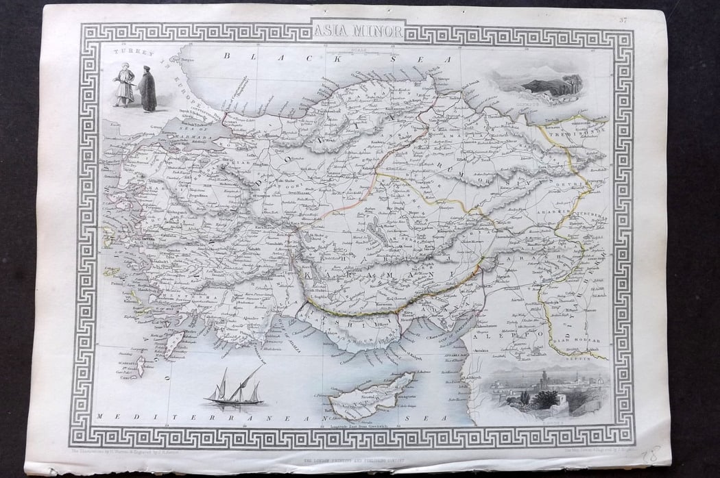 Tallis, John (Pub) 1851 Antique Map. Asia Minor (1 of 2)