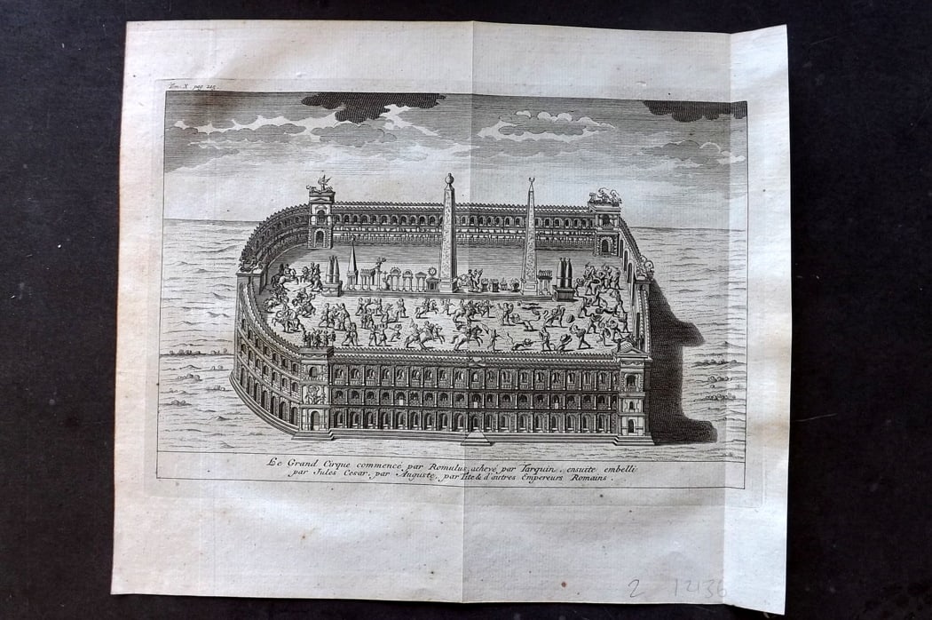Psalmanazar & Sale C1770 Antique Print. Grand Circus, Rome, Italy (1 of 1)
