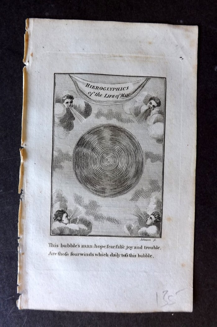 Quarles, Francis 1808 Emblem Print. Creation of the Earth. Celestial (1 of 1)