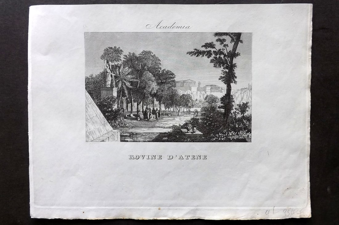 Marmocchi, Francesco 1845 Print. Athens, Greece (1 of 1)