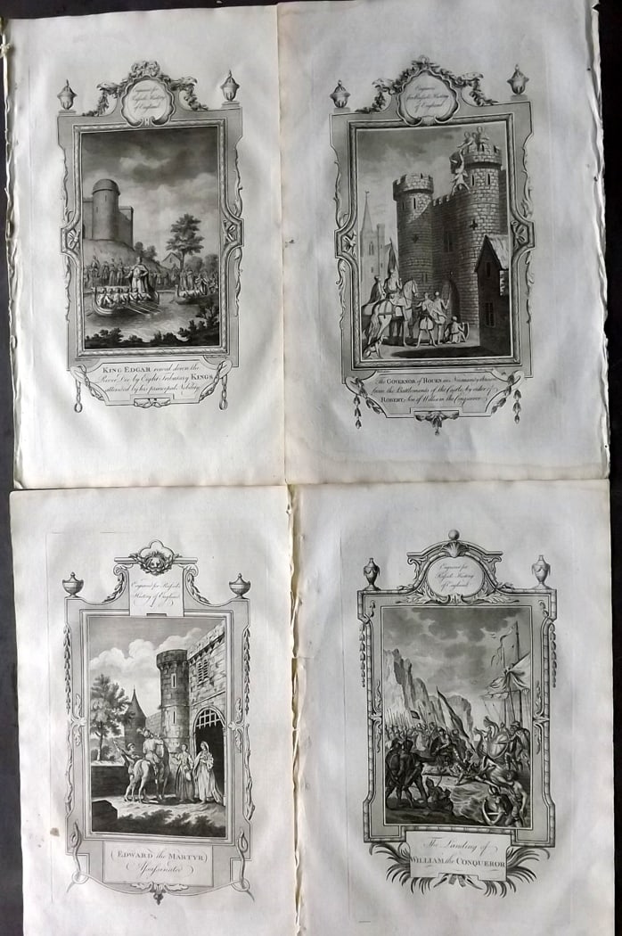 Russell, William 1779 Lot of 4 Folio British Historical Prints (1 of 2)