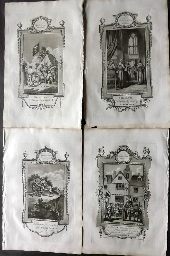 Russell, William 1779 Lot of 4 Folio British Historical Prints (1 of 2)