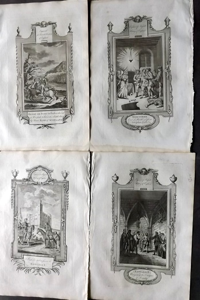 Russell, William 1779 Lot of 4 Folio British Historical Prints (1 of 2)