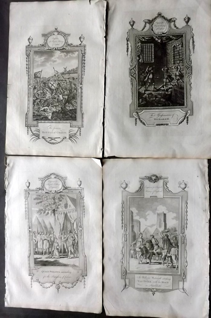 Russell, William 1779 Lot of 4 Folio British Historical Prints (1 of 2)