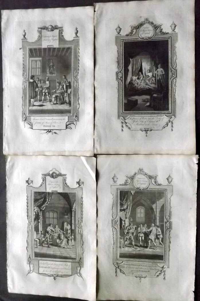 Russell, William 1779 Lot of 4 Folio British Historical Prints (1 of 2)