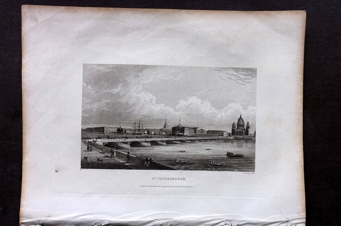 Kelly, Christopher 1841 Antique Print. St. Petersburg, Russia (1 of 1)