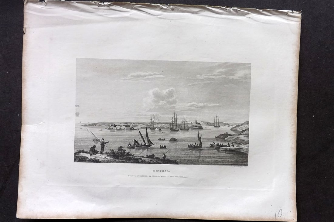 Kelly, Christopher 1841 Antique Print. Minorca, Spain: Steel Engraving Published 1841, London for "An Authentic History and Entertaining Description of the World and its Inhabitants..." by Christopher Kelly and Thomas Bartlett. Paper Size: 10.5 x 8 inch (
