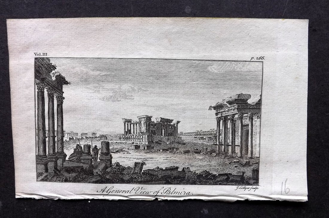 Newbery & Carnan (Pub) 1768 Antique Print. Syria - General View of Palmyra: Copper Plate Published 1767-68 by Newbery and Carnan, London for "The Wonders of Nature and Art?" Paper Size: 6.5 x 4 inch (17 x 10cm) Good Condition