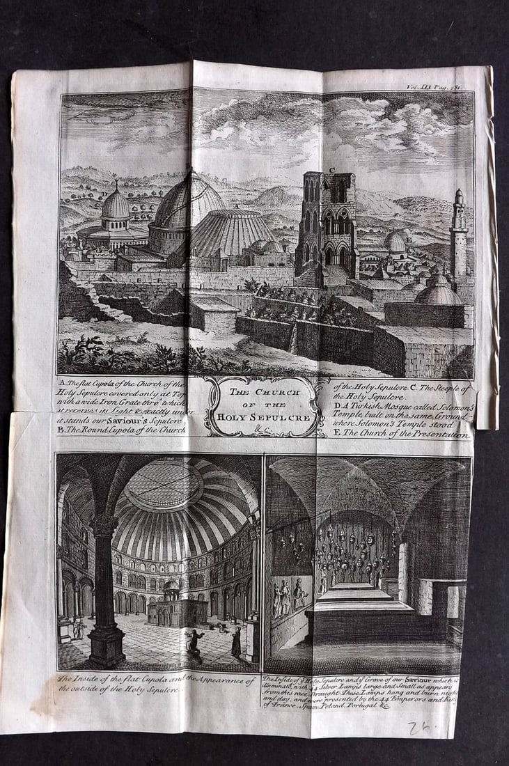Newbery & Carnan (Pub) 1768 Antique Print. Holy Land - Church of the Holy Sepulcre, Jerusalem (1 of 1)