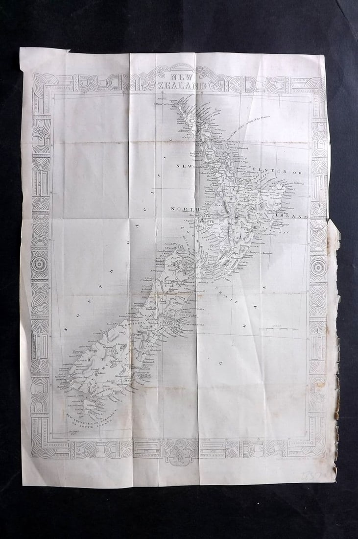 Wright & Rapkin 1860 Antique Map. New Zealand (1 of 1)