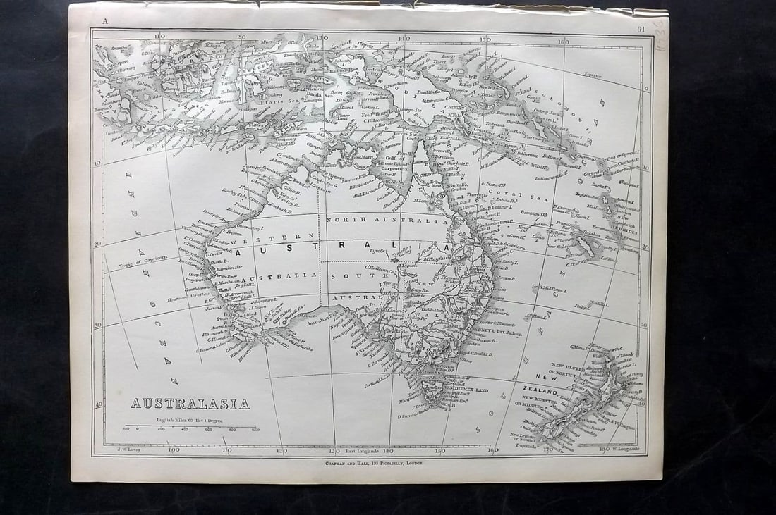Lowry 1852 Antique Map. Australasia Australia (1 of 1)