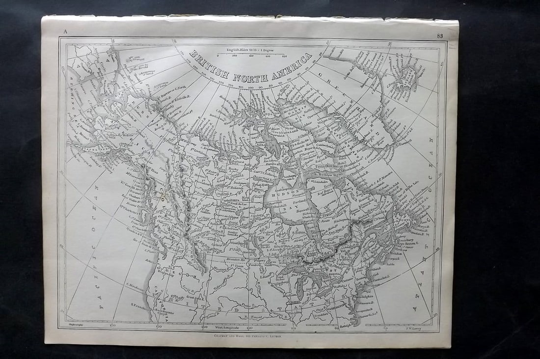 Lowry 1852 Antique Map. British North America. Canada USA (1 of 1)