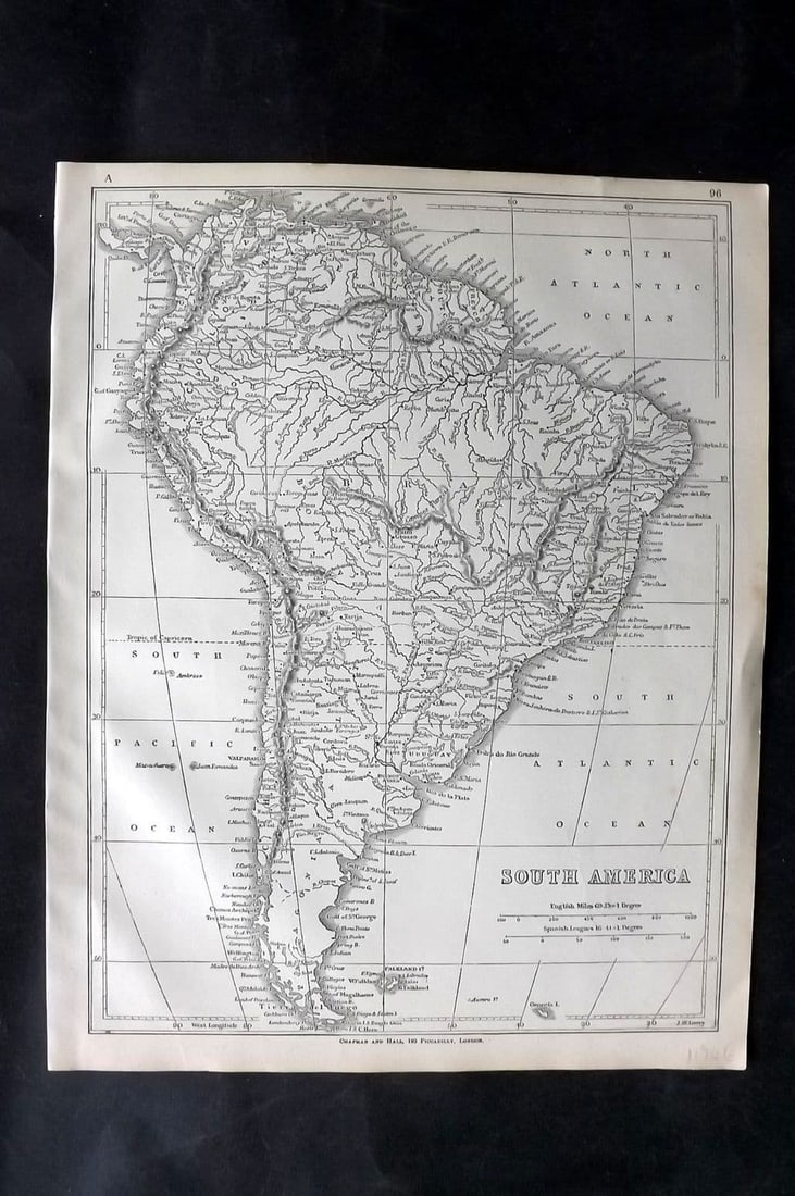 Lowry 1852 Antique Map. South America (1 of 1)