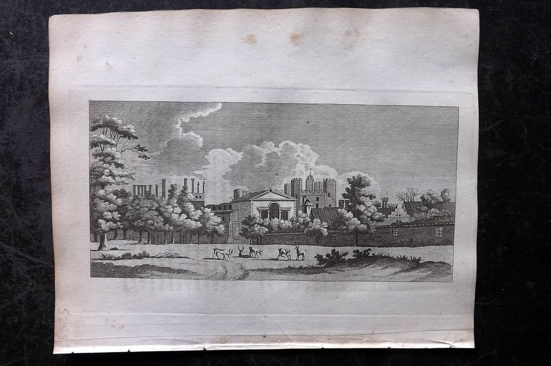 Pennant's London 1791 Antique Print. Palace of Whitehall: Antique Copper Plate Published 1791, London for "Some Account of London" Second Edition by Thomas Pennant. Paper Size: 9.5 x 7.5 inch (24 x 19cm) Very minor margin toning. Good Condition
