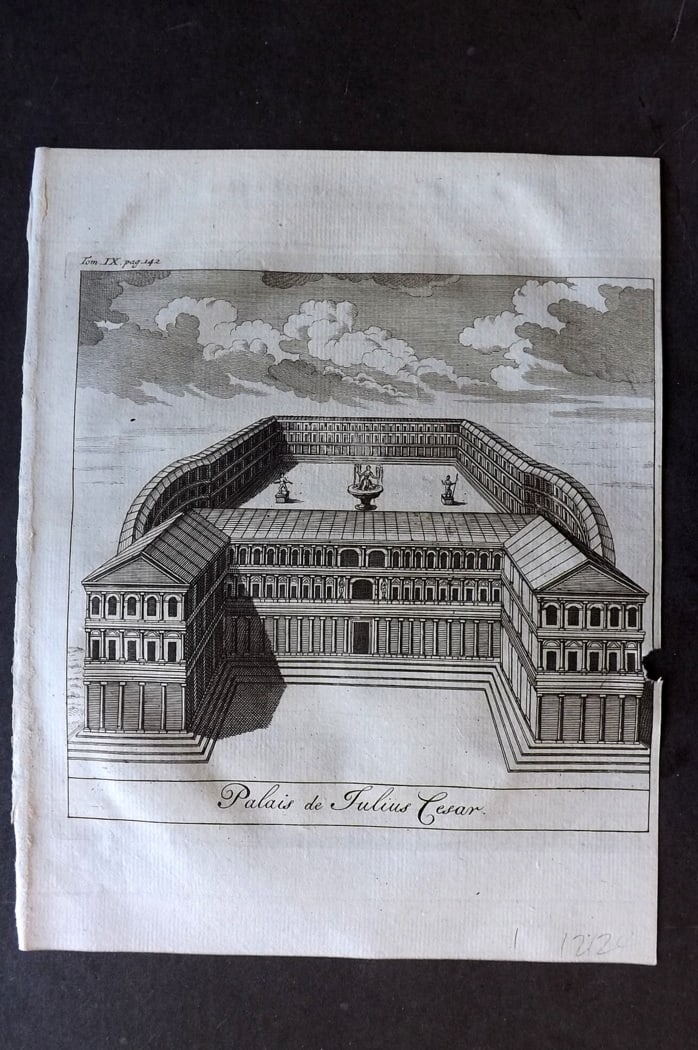 Psalmanazar & Sale C1770 Antique Print. Palace of Julius Cesar, Rome Italy (1 of 1)