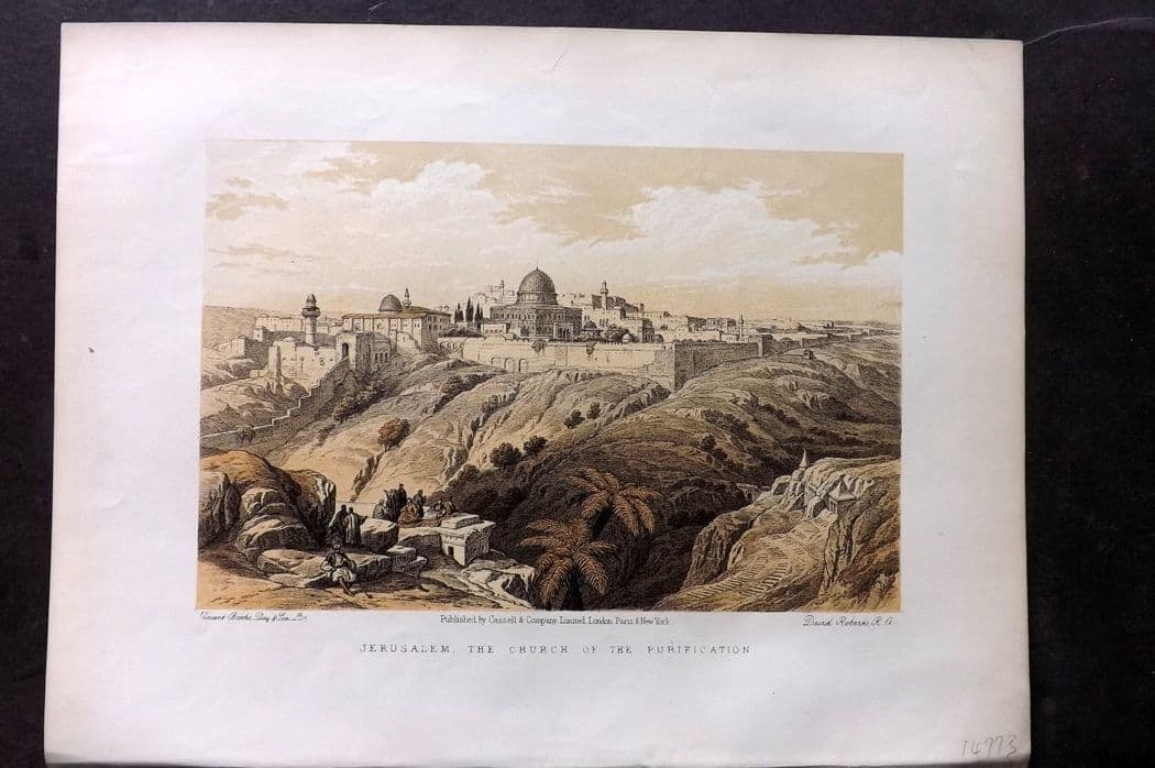 Roberts, David C1880 Antique Print. Jerusalem, The Church of the Purification (1 of 1)