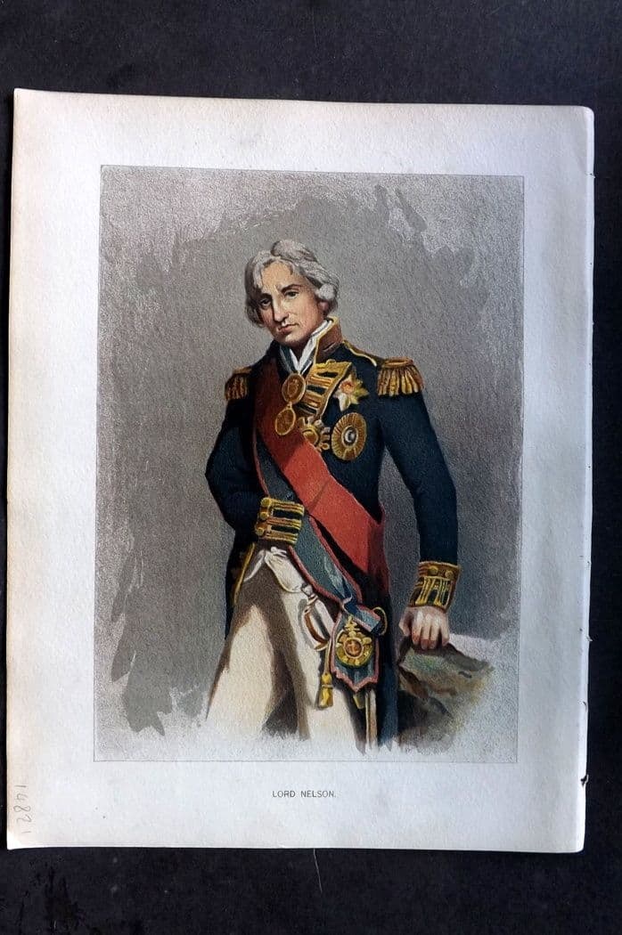 H. M. Navy 1893 Antique Print. Admiral Lord Nelson (1 of 1)
