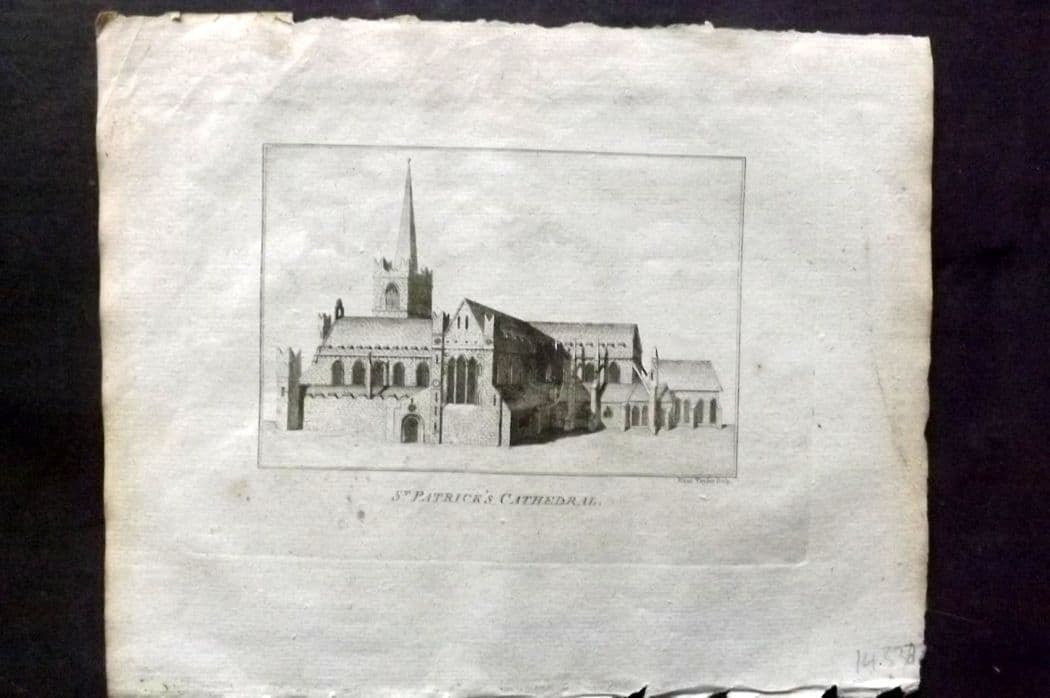 Payne, John 1809 Antique Print. St. Patrick's Cathedral, Ireland (1 of 1)