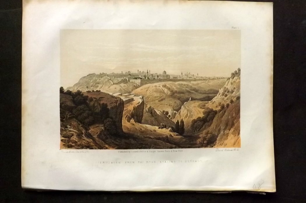 Roberts, David C1880 Holy Land Print. Jerusalem from the Road Leading to Bethany (1 of 1)