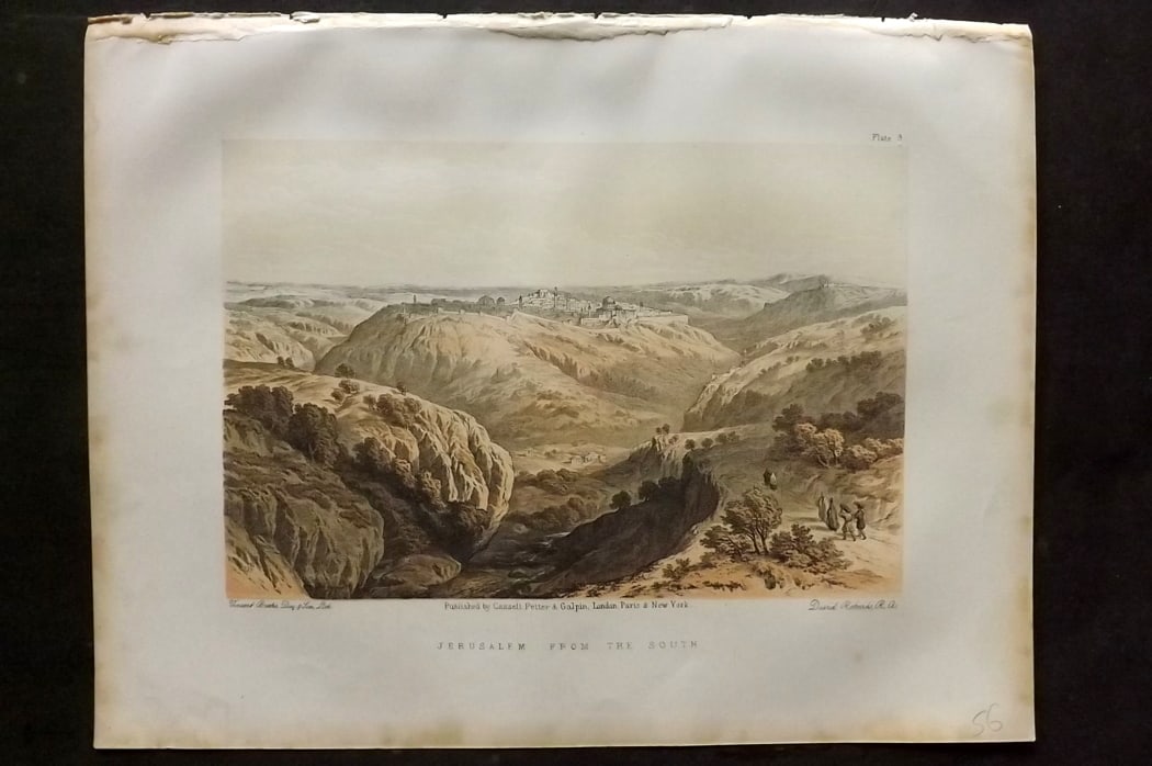 Roberts, David C1880 Holy Land Print. Jerusalem from the Ocean (1 of 1)