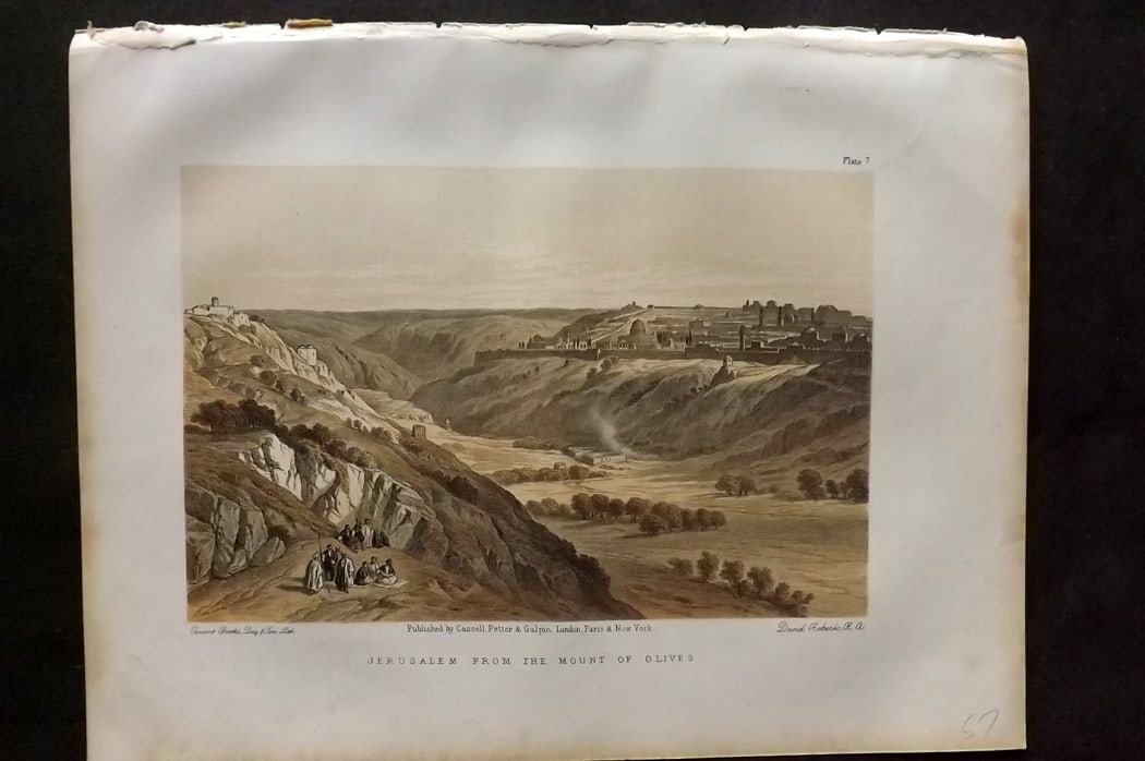 Roberts, David C1880 Holy Land Print. Jerusalem from the Mount of Olives (1 of 1)