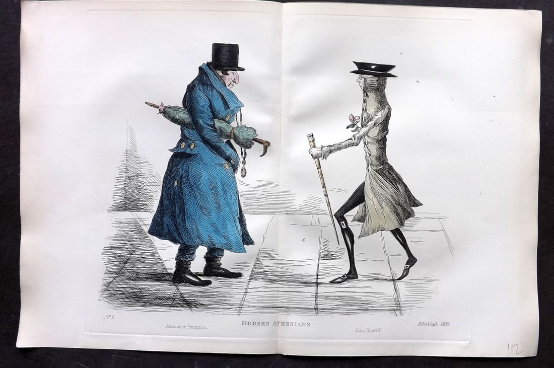 Crombie, Benjamin 1882 Folio HCol Scottish Caricature Portrait. Alexander Youngson & John Sheriff 01 (1 of 1)