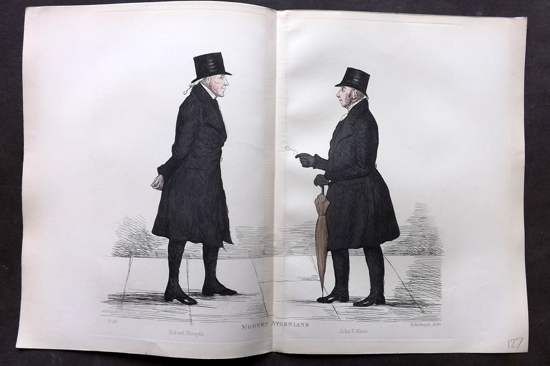 Crombie, Benjamin 1882 Folio HCol Scottish Caricature Portrait. Robert Forsyth & John S. More 16 (1 of 1)