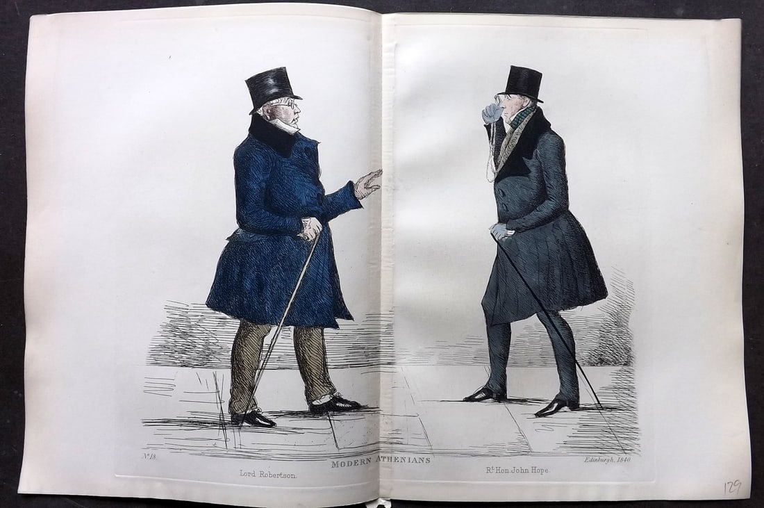 Crombie, Benjamin 1882 Folio HCol Scottish Caricature Portrait. Lord Robertson & John Hope 18 (1 of 1)