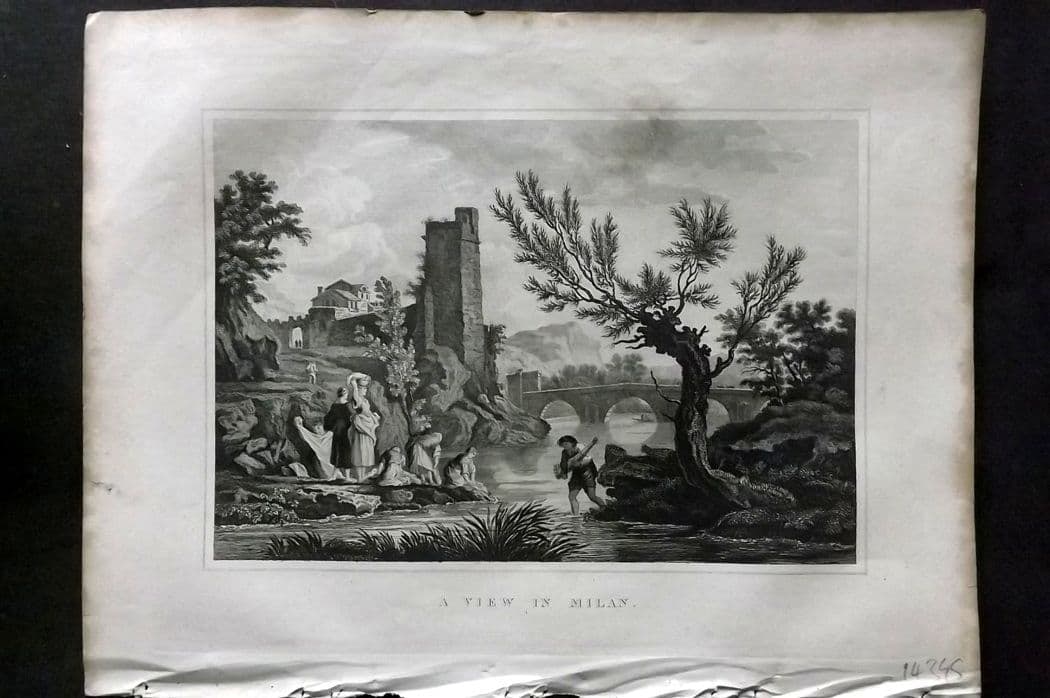 Kelly, Christopher 1841 Antique Print. View in Milan, Italy (1 of 1)