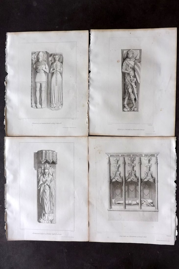 Lysons, Daniel 1822 Lot of 4 Copper Plates. Devon, UK (1 of 2)