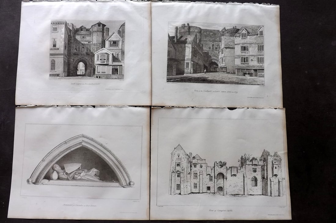 Lysons, Daniel 1822 Lot of 4 Copper Plates. Devon, UK (1 of 2)