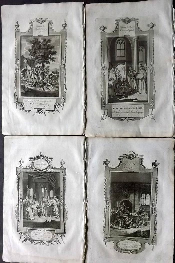 Russell, William 1779 Lot of 4 Folio British Historical Prints (1 of 2)