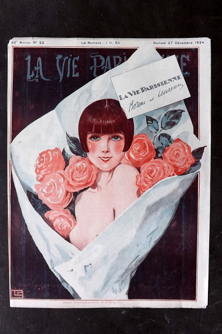 La Vie Parisienne 1924 Art Deco Print. Cover by Leonnec (1 of 1)
