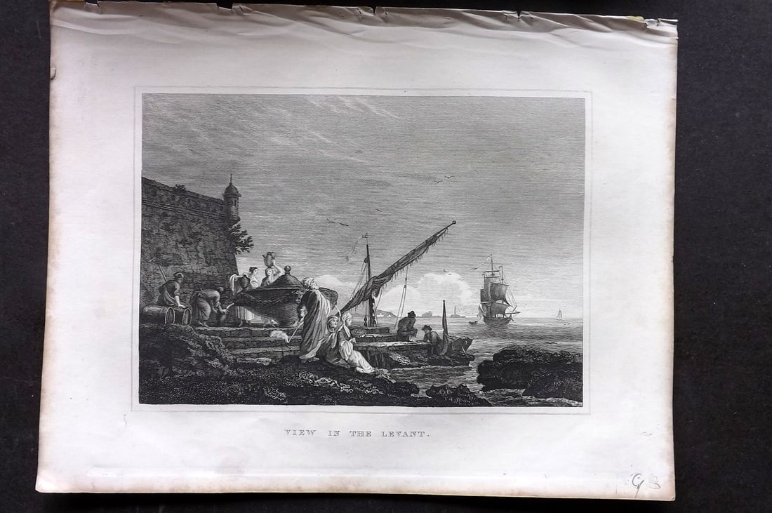 Kelly, Christopher 1841 Antique Print. View in the Levant (1 of 1)