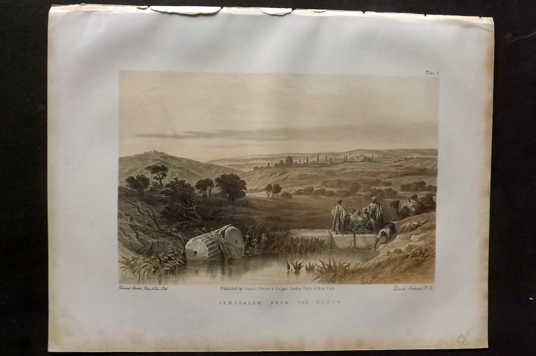 Roberts, David C1880 Holy Land Print. Jerusalem from the North (1 of 1)