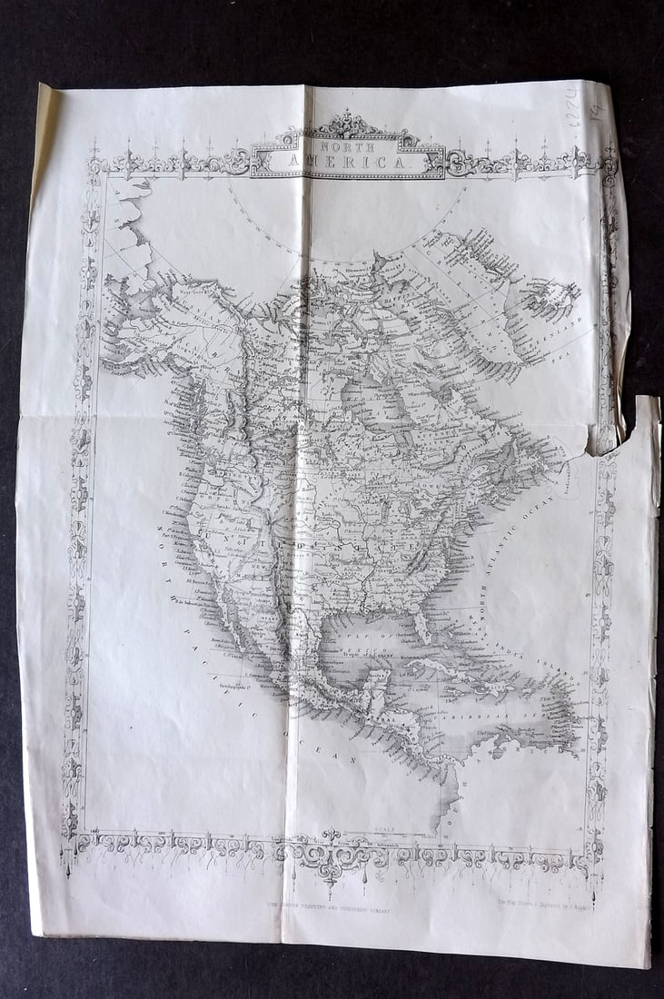 Rapkin, John 1860 Antique Map. North America USA Canada (1 of 1)