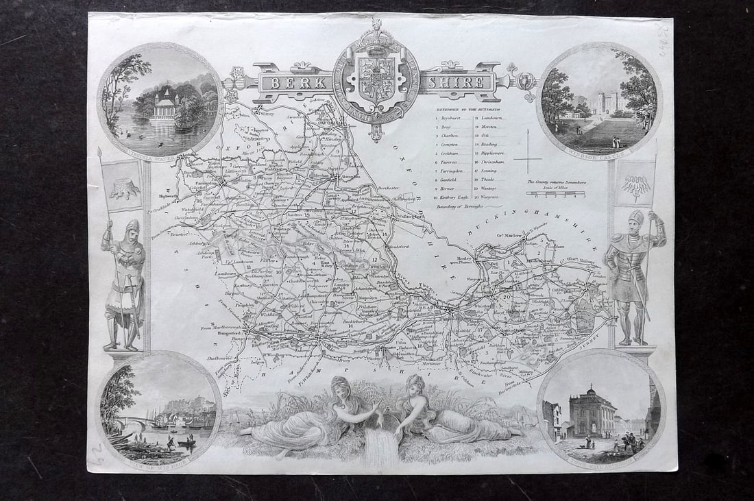 Moule, Thomas C1840 British County Map. Berkshire (1 of 1)