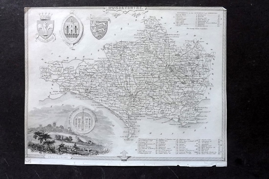 Moule, Thomas C1840 British County Map. Dorsetshire (1 of 1)