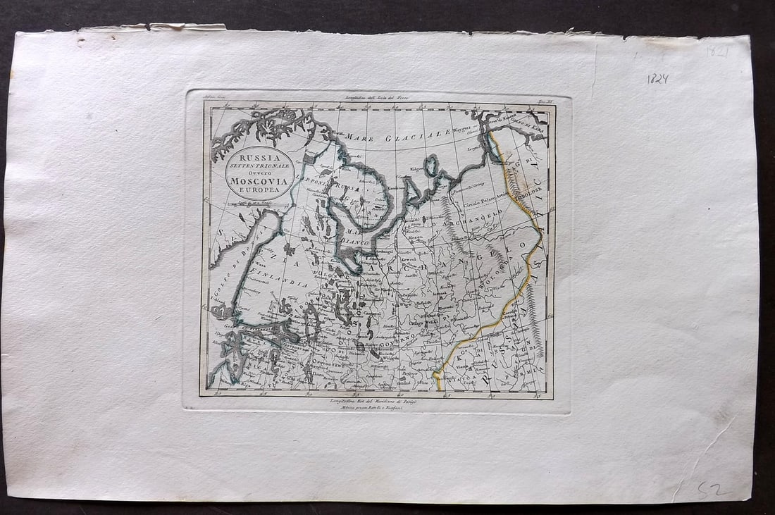 Rossi, Luigi 1820's Antique Map. Russia in Europe, Scandinavia, Lapland, Baltic (1 of 1)