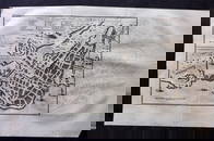 Psalmanazar & Sale C1770 Antique Map Plan de L'Ancienne Ville de Syracuse Sicily