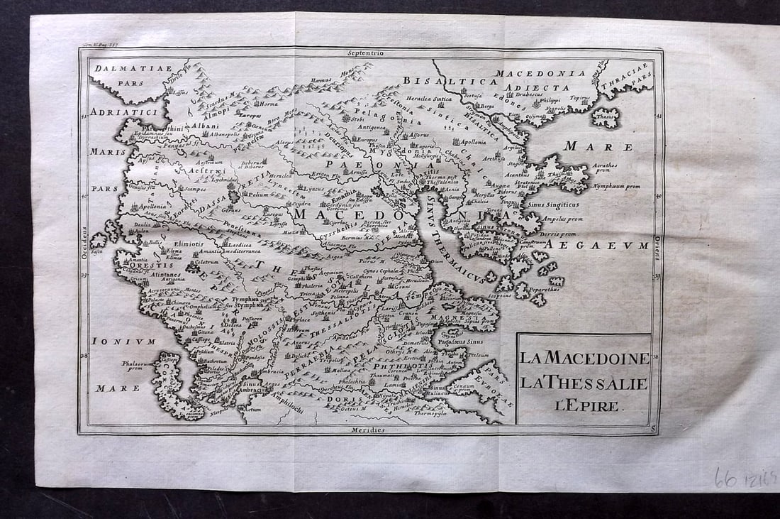 Psalmanazar & Sale C1770 Map Le Macedoine, La Thessalie L'Epire Macedonia Greece (1 of 1)