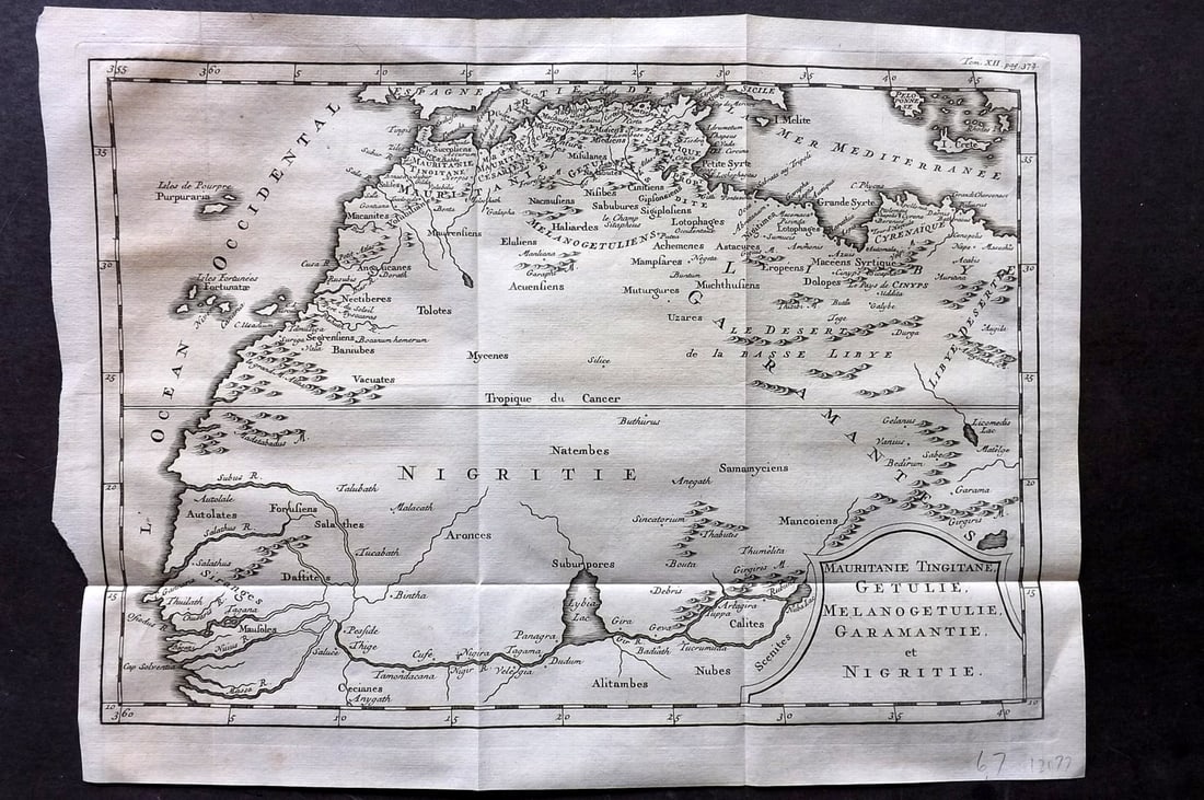 Psalmanazar & Sale C1770 Antique Map. Mauritanie Tingitane Getulie Africa (1 of 1)