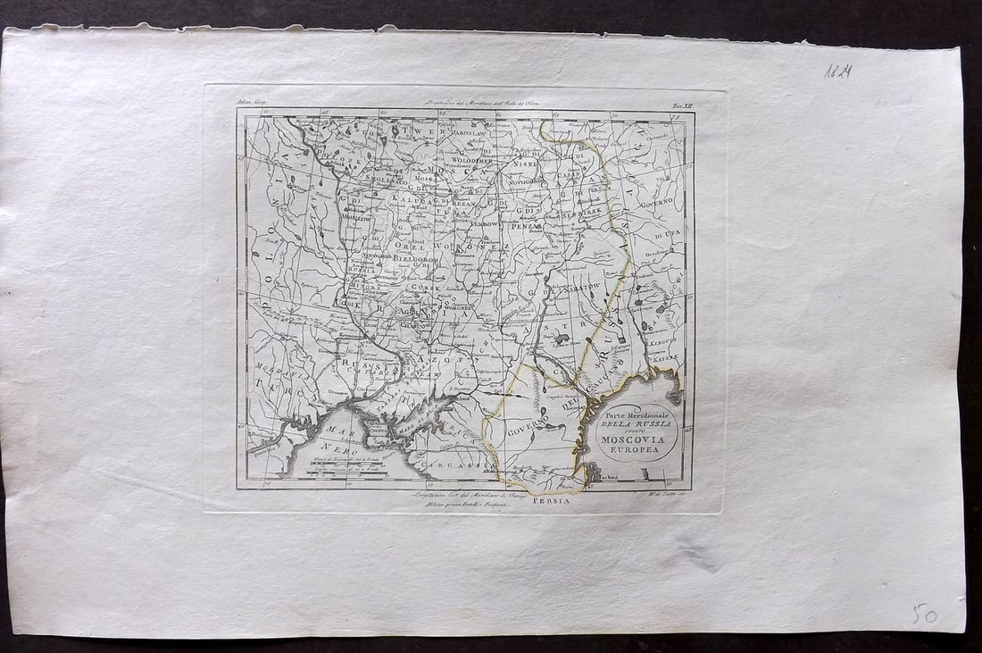 Rossi, Luigi 1820's Antique Map. Russia in Europe, Ukraine (1 of 1)